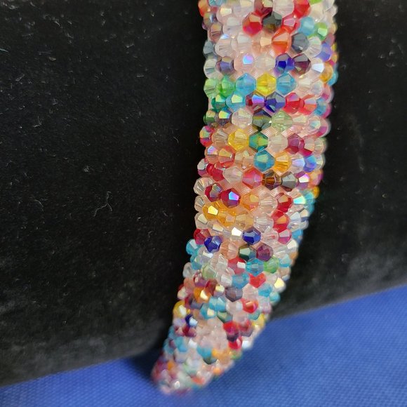 Multi color beaded headband - Picture 2 of 4